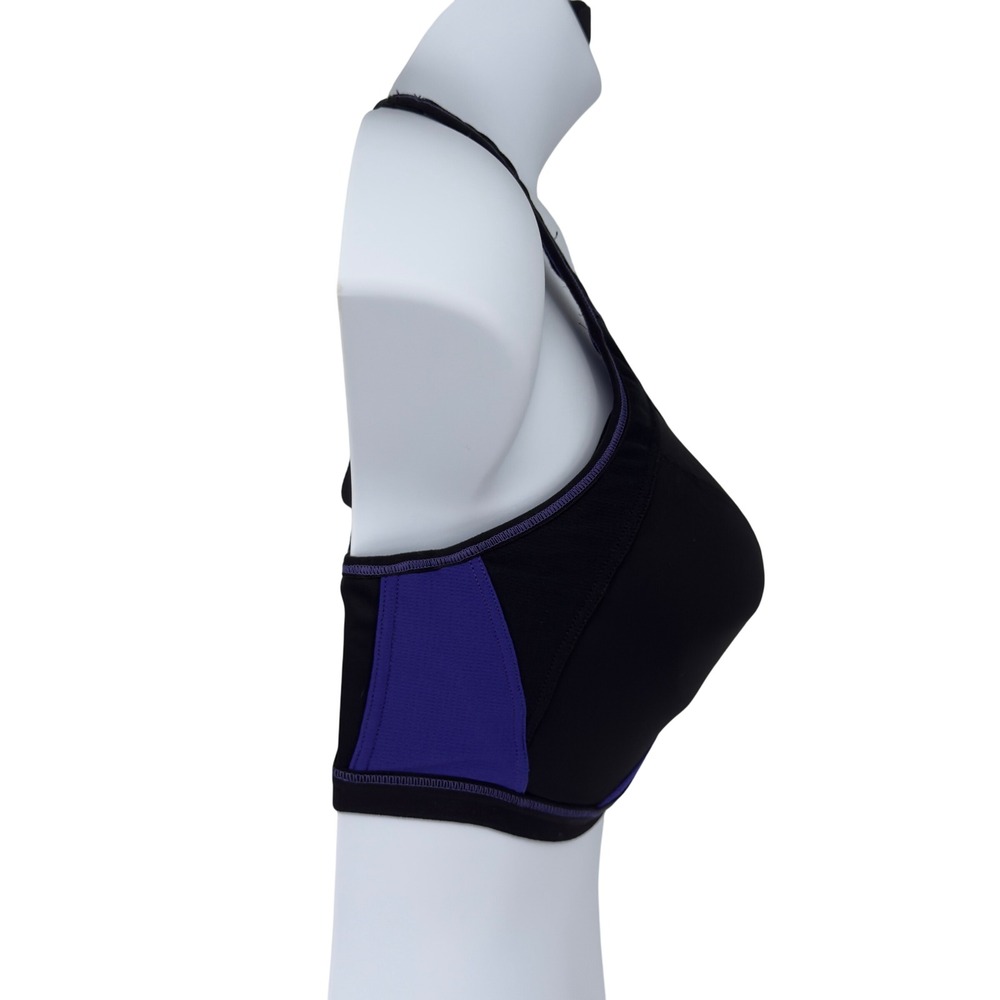 Freya Active Epic Molded Underwire Sports Bra Black Blue 36DDD High Impact - Picture 2 of 8